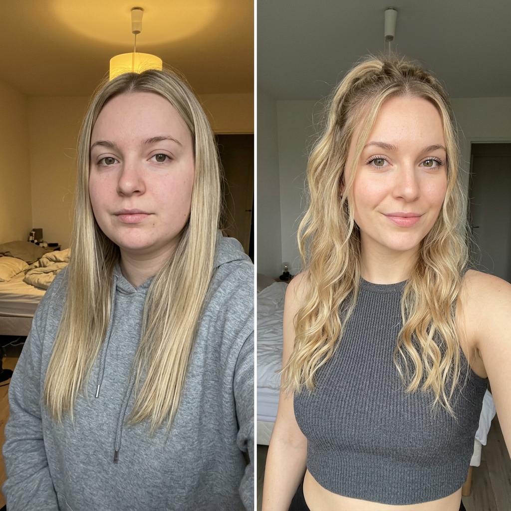 Léa, avant/après