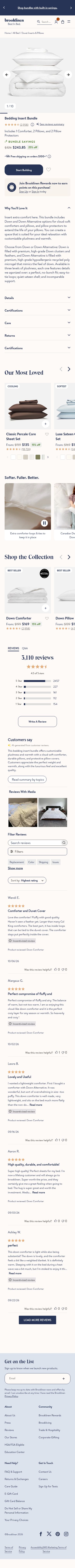 Brooklinen product page, mobile