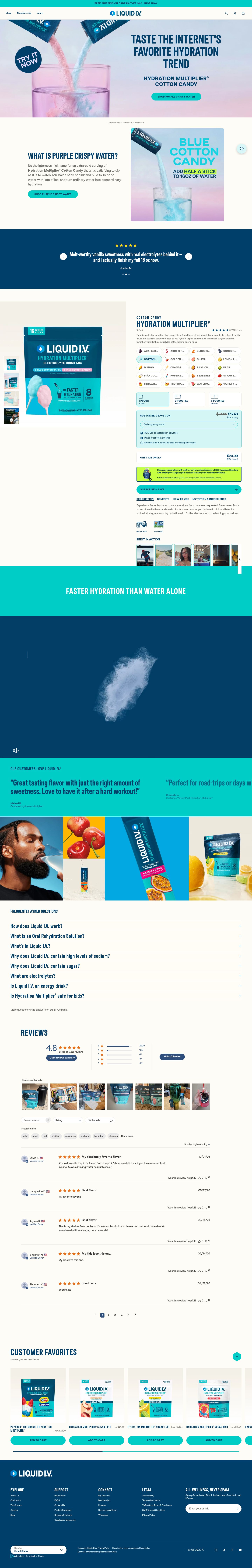 Liquid I.V. product page, desktop