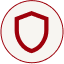 A green circular icon with two arrows rotating around an abstract shape with three small circles.
