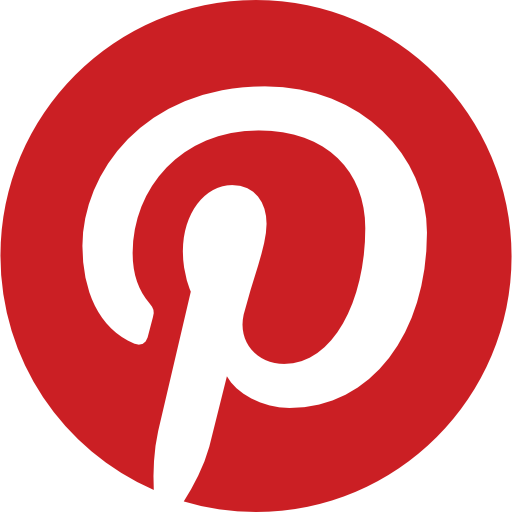 The official Pinterest logo, a white stylized 'P' inside a red circle.