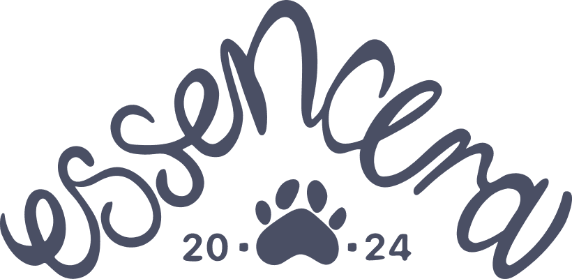 The logo for Essencera, with the text arched over a paw print and the numbers 20 and 24.