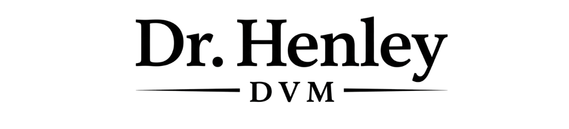 The logo for Dr. Henley, DVM, in black serif font on a white background.