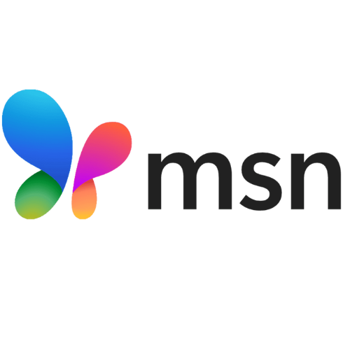 The MSN logo, which features a colorful butterfly icon next to the letters 'msn' in lowercase.