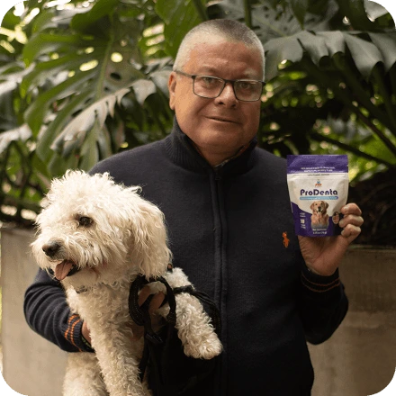 customer with dog