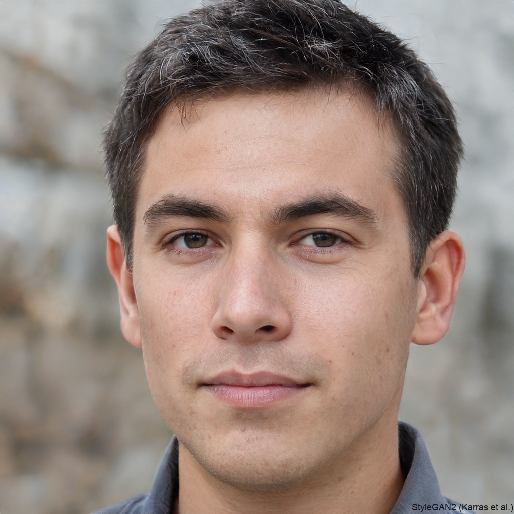 A close-up headshot of a man with dark hair turning gray, looking directly at the camera.