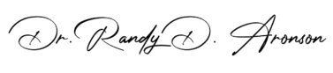Cursive signature reading 'Dr. Randy D. Aronson' in black ink.