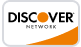 Discover Network credit card logo with orange swoosh.
