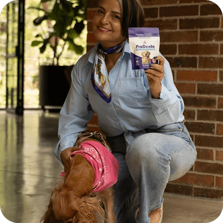customer with dog