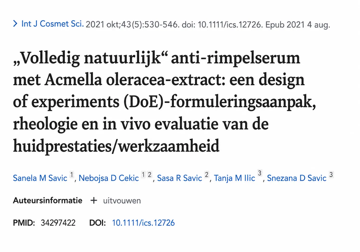 Resultaten uit de studie