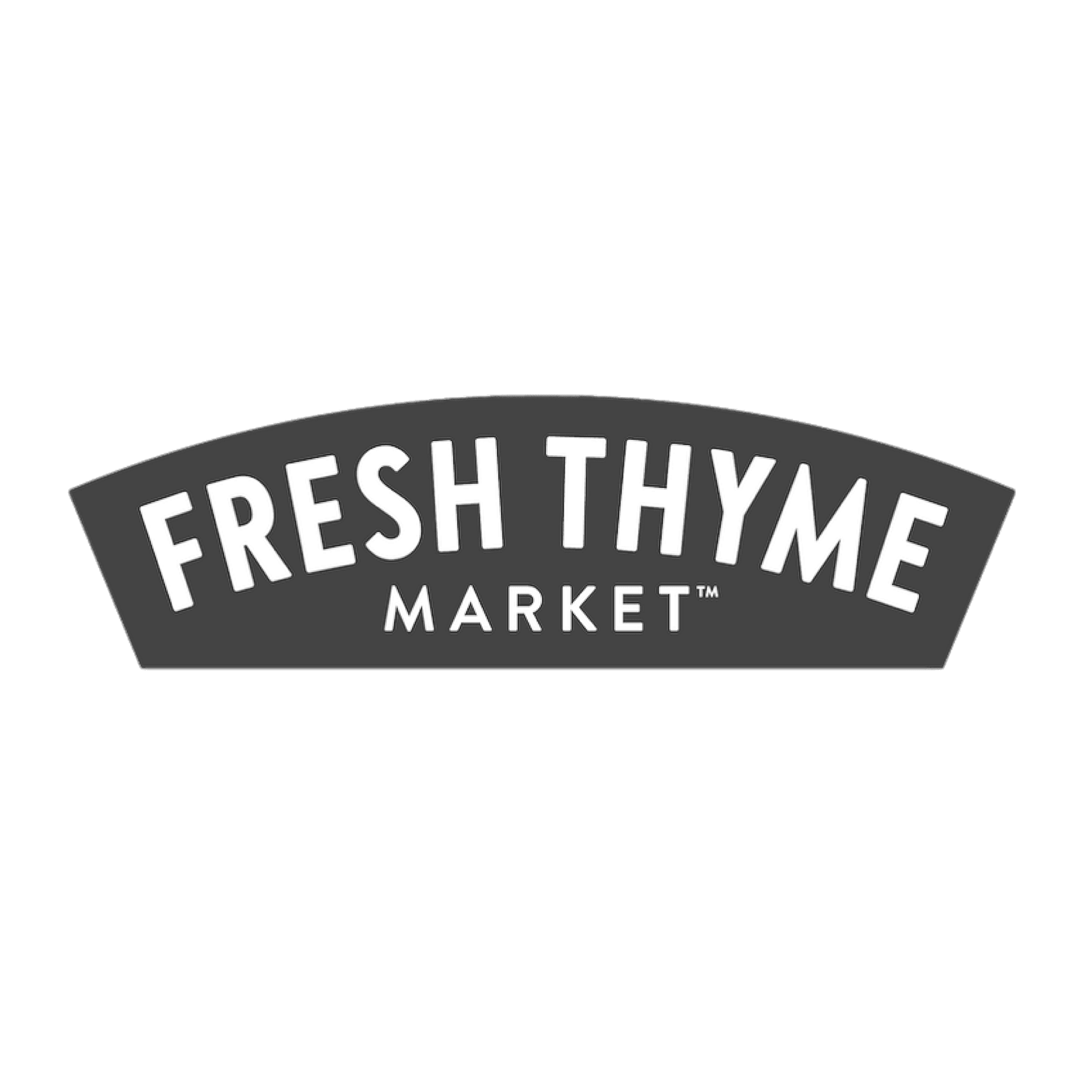 Logo of Fresh Thyme Market on a green background.