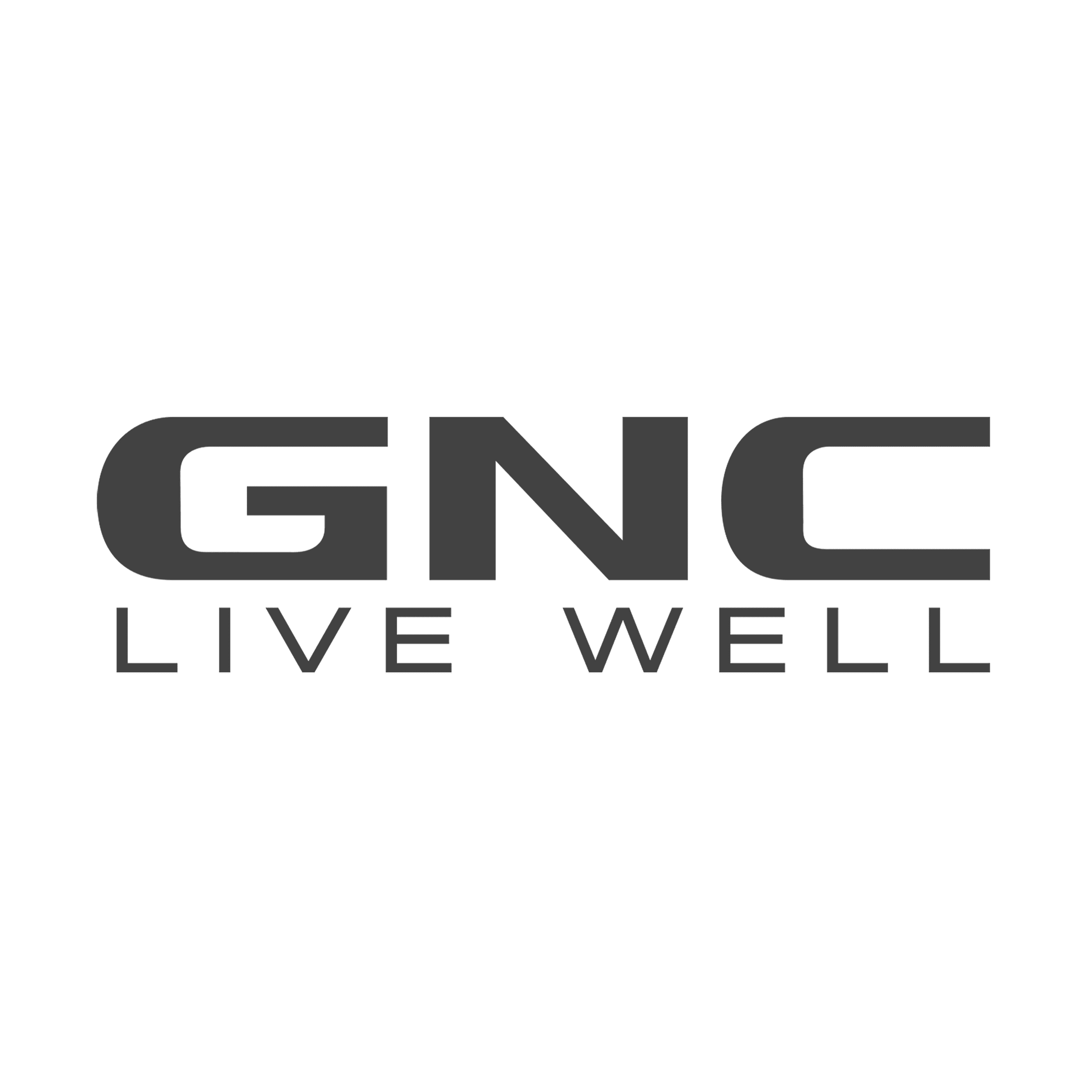 GNC logo with the text 'Live Well' on a green background.
