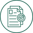 A pixelated dark teal icon showing a document or letter 'B' inside a circle on a black background.