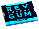 Box of REV Energy Gum in Polar Mint flavor.