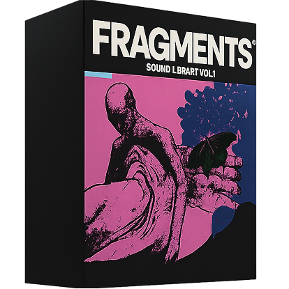 Box with abstract art and text 'FRAGMENTS SOUND LIBRARY VOL1'.