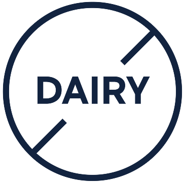 A circle with the word 'DAIRY' and diagonal lines crossing it.