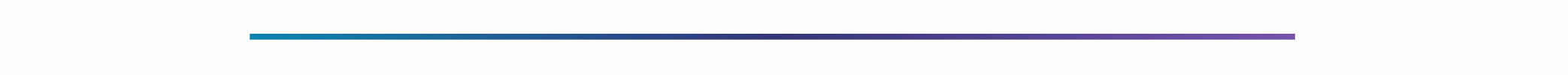 Gradient horizontal line from blue to purple on white background.