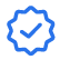Blue square with a white arrow pointing right.