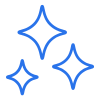 Blue square with a white arrow pointing right.