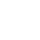 A white line art icon of a modern-style sofa on a black background.