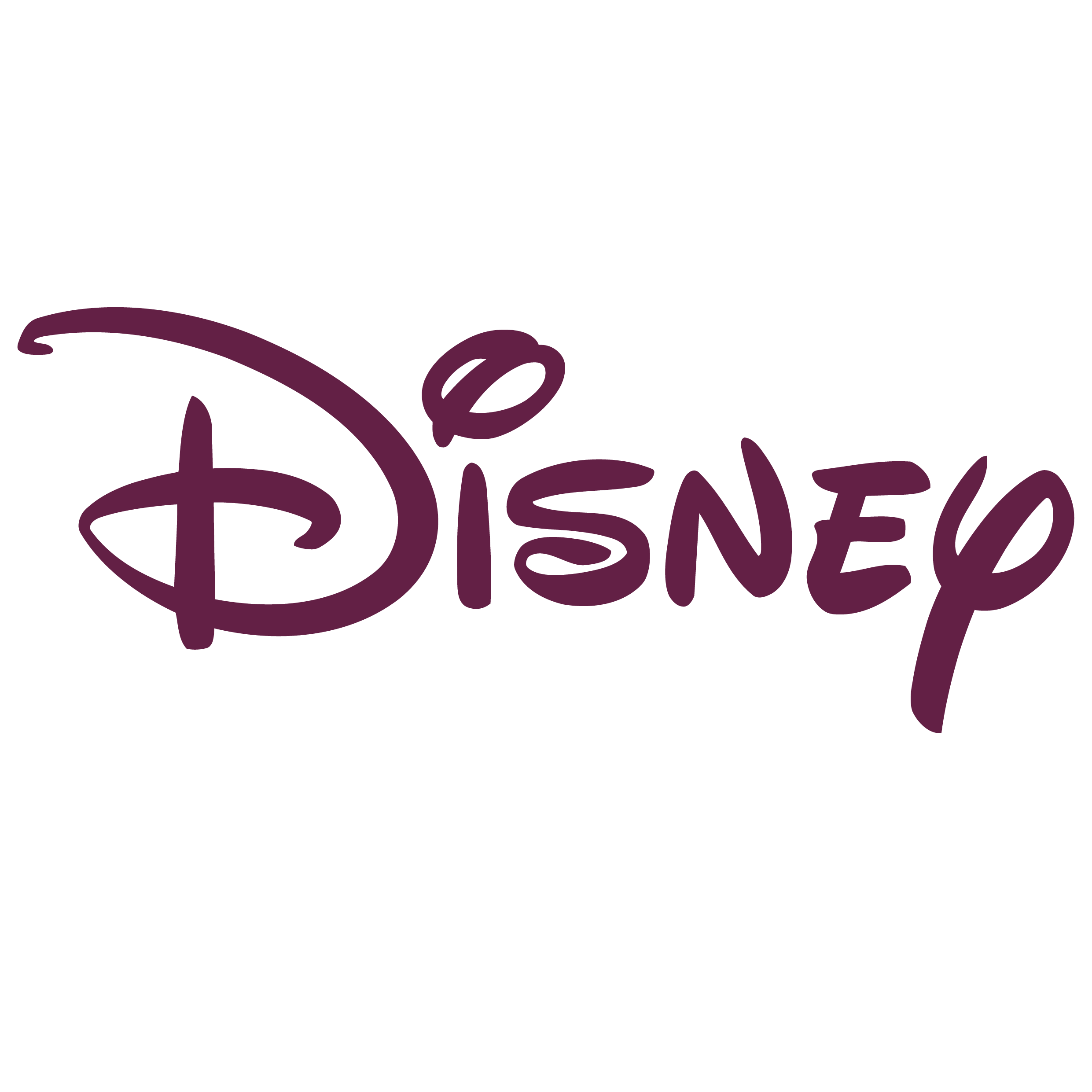 The purple Disney logo in its signature cursive font against a white background.