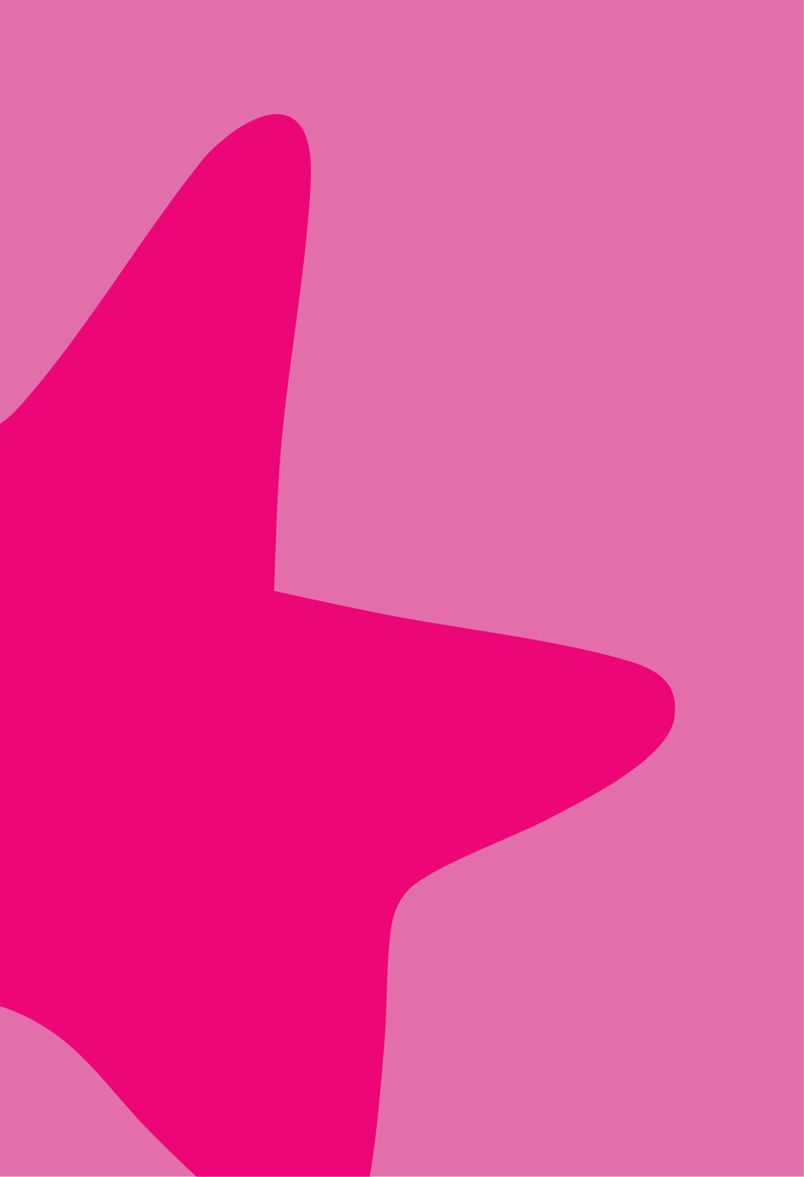 A large, dark pink, rounded star shape on a light pink background.