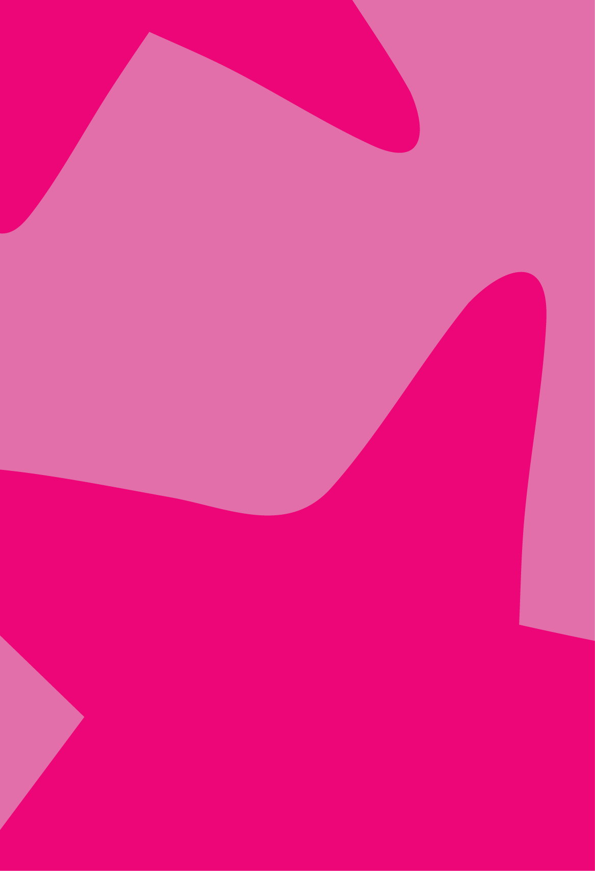 An abstract graphic with flowing, organic shapes in two shades of pink.