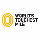 The logo for the World's Toughest Mile, with a yellow stylized O resembling a running track.