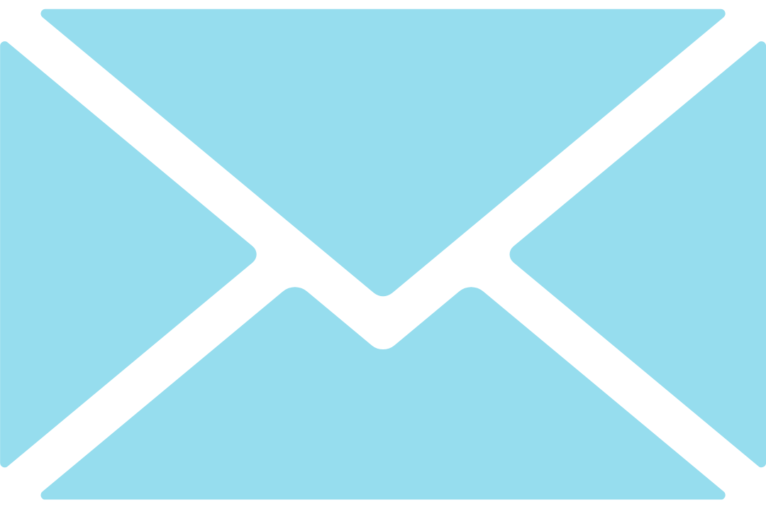 A blue and black envelope icon.