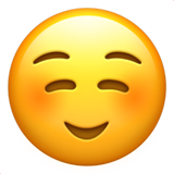 Smiling face emoji with closed eyes and a relaxed expression.