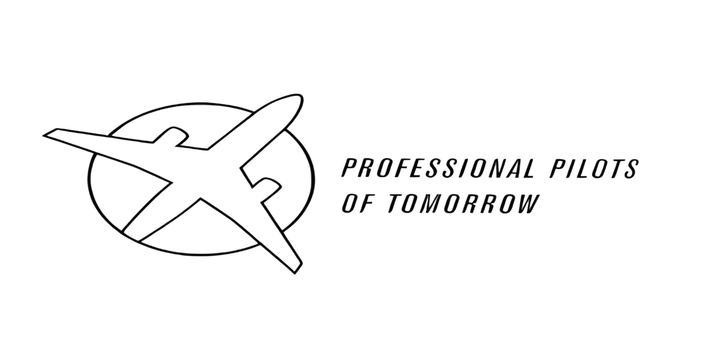 Airplane logo with text 'Professional Pilots of Tomorrow' on a green background.