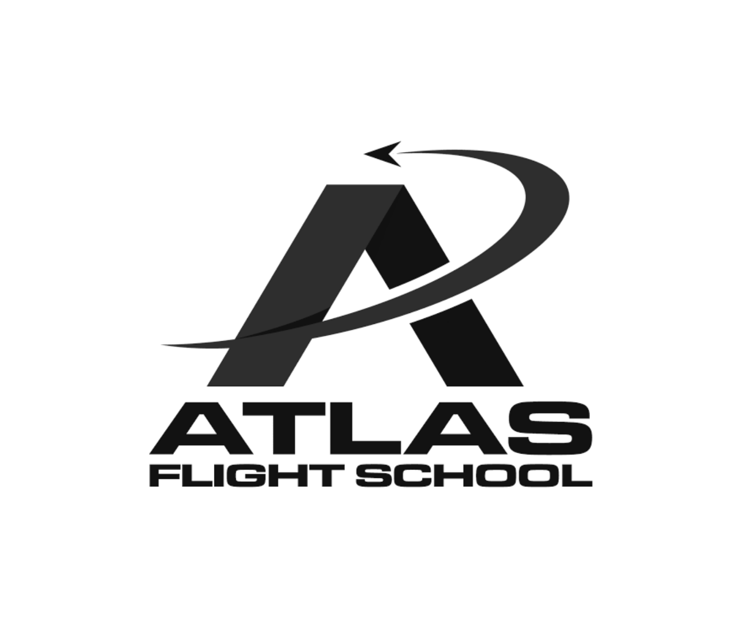 Logo with large 'A' and 'Atlas Flight School' text.