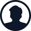 A placeholder icon showing a silhouette of a person's head and shoulders inside a circle.