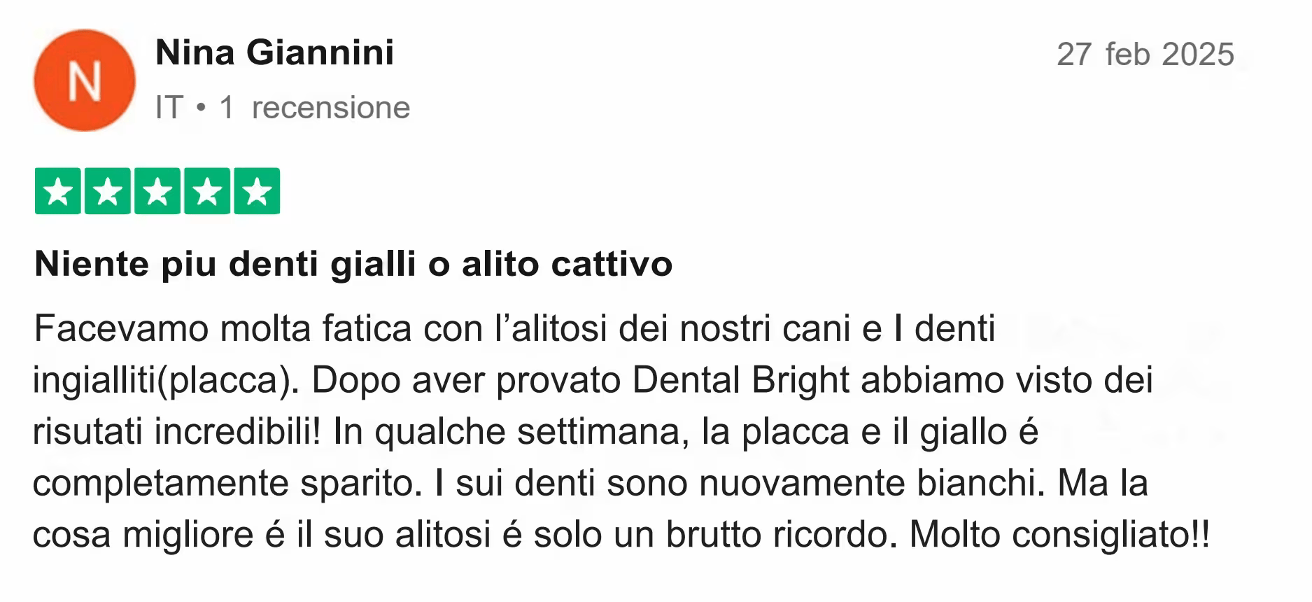 Recensione 3 Dental Bright