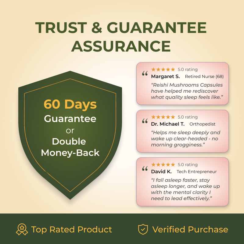 Image with a 60-day guarantee badge and customer testimonials.
