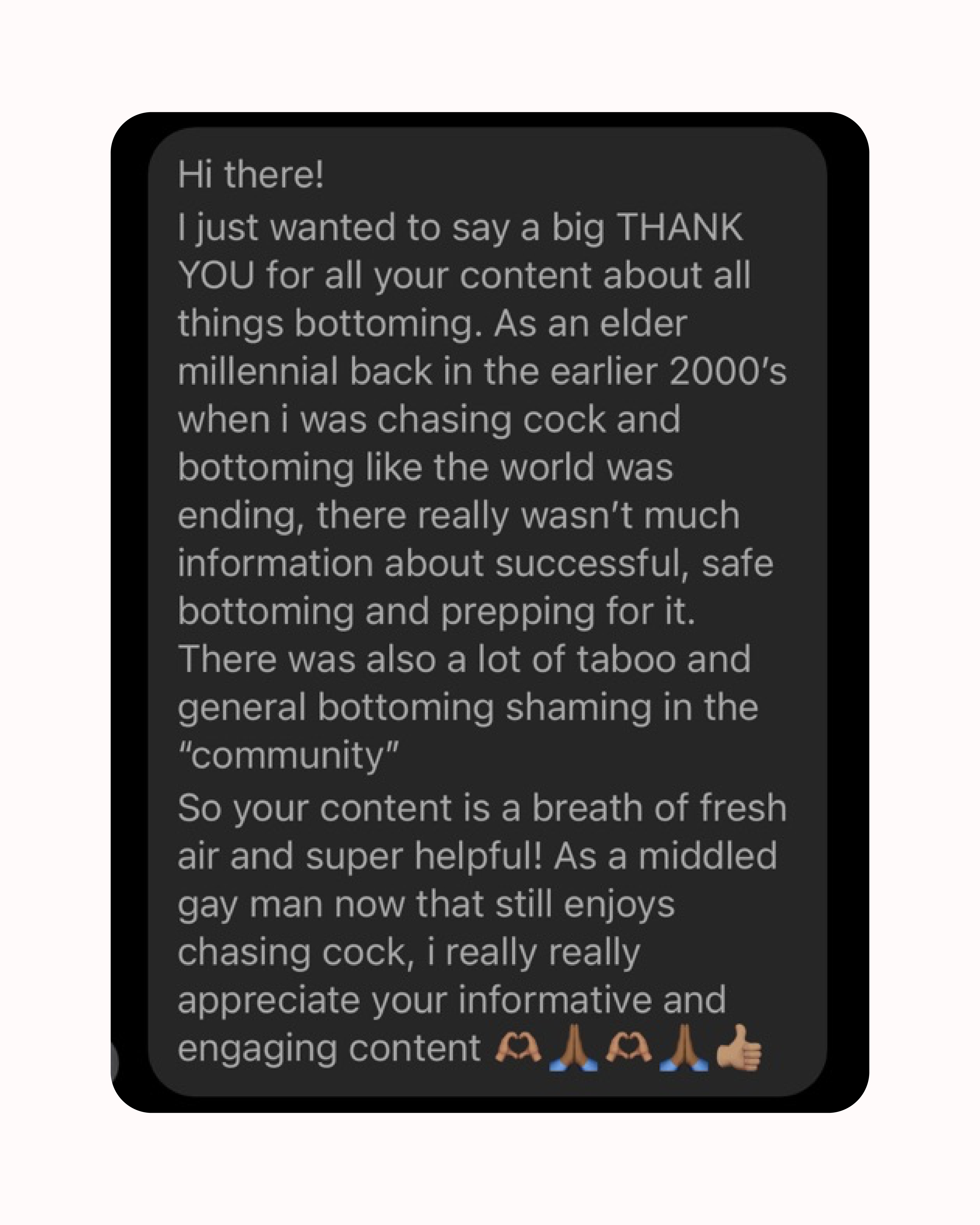 Screenshot of a social media comment with a profile picture.