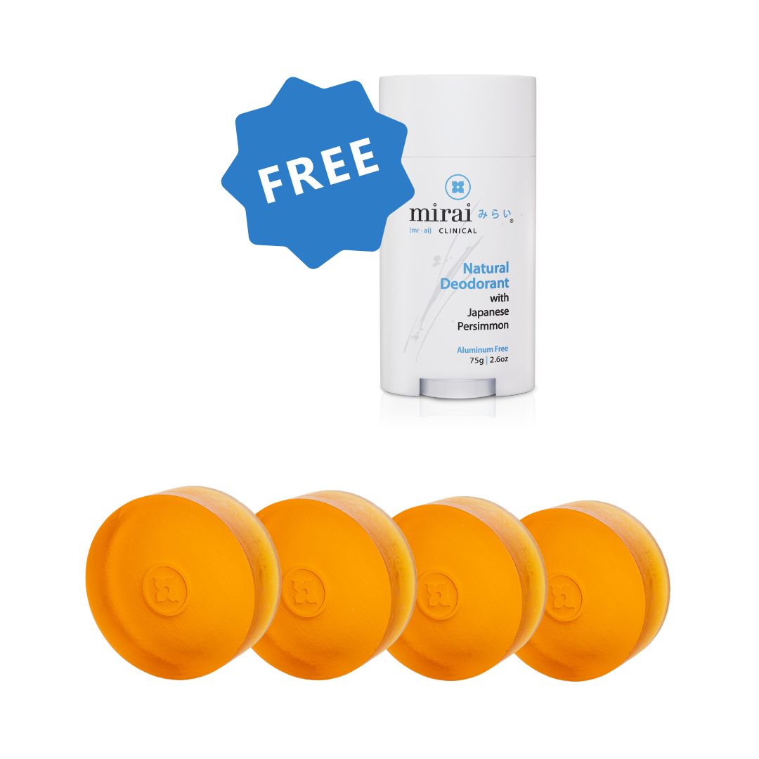 Buy 4 Soaps – Get FREE Deodorant | Includes 4 Persimmon Soaps