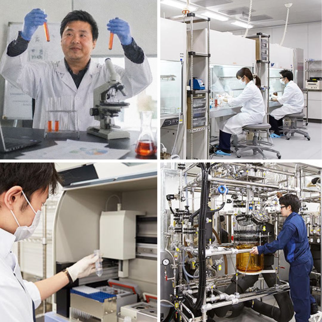 Japanese laboratory team developing Mirai Clinical’s proprietary formula for eliminating Nonenal aging odor and body odor.