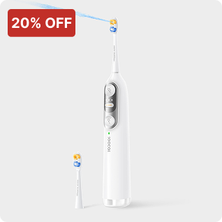 Electric toothbrush with detachable head and 20% off label.