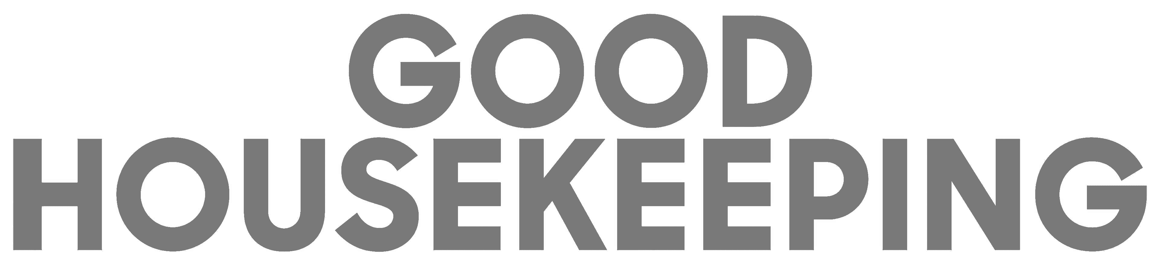 Gray text logo reading 'GOOD HOUSEKEEPING' in capital letters.
