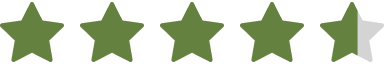 Image of four and a half green stars.