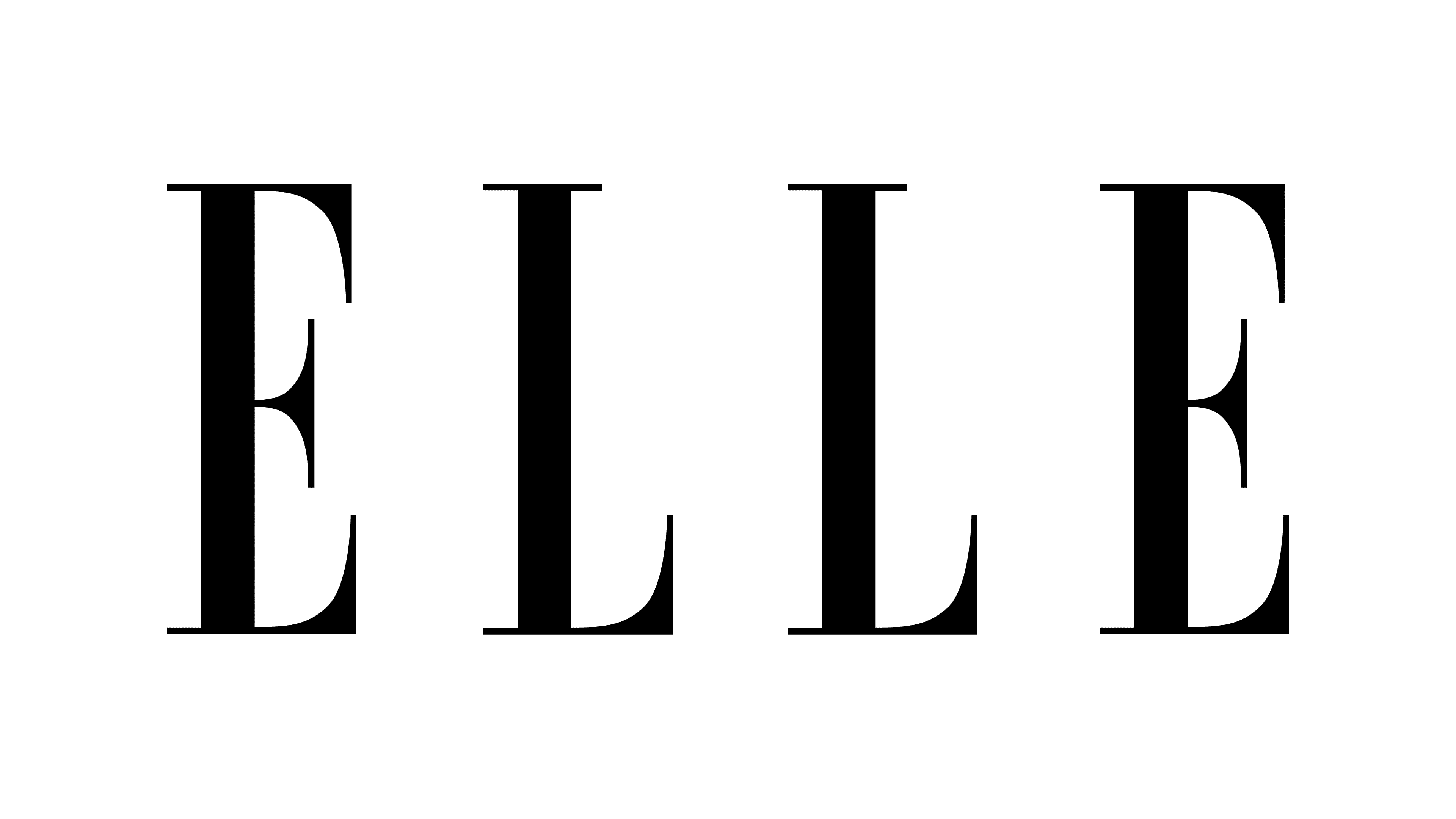 Black text 'ELLE' on a transparent background.
