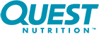 Logo of Quest Nutrition in blue text.