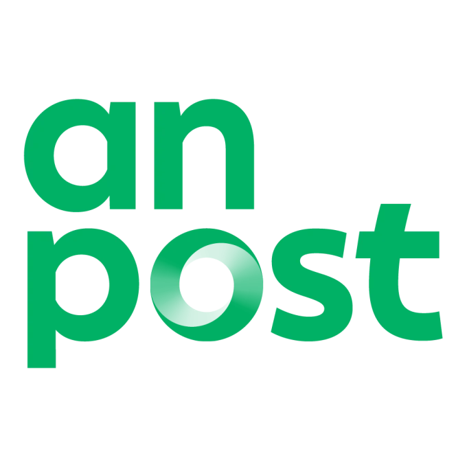 The An Post logo, which is the words 'an post' in a lowercase green font.