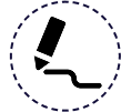 A dotted black circle on a white background.