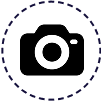 Placeholder image of a camera icon within a dotted circle.