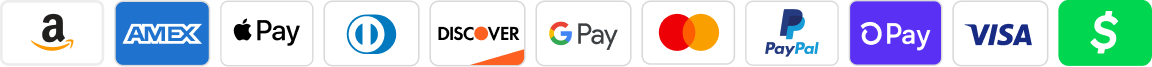 Logos for accepted payment methods: Visa, Mastercard, Amex, Discover, Shop Pay, Apple Pay, and Google Pay.