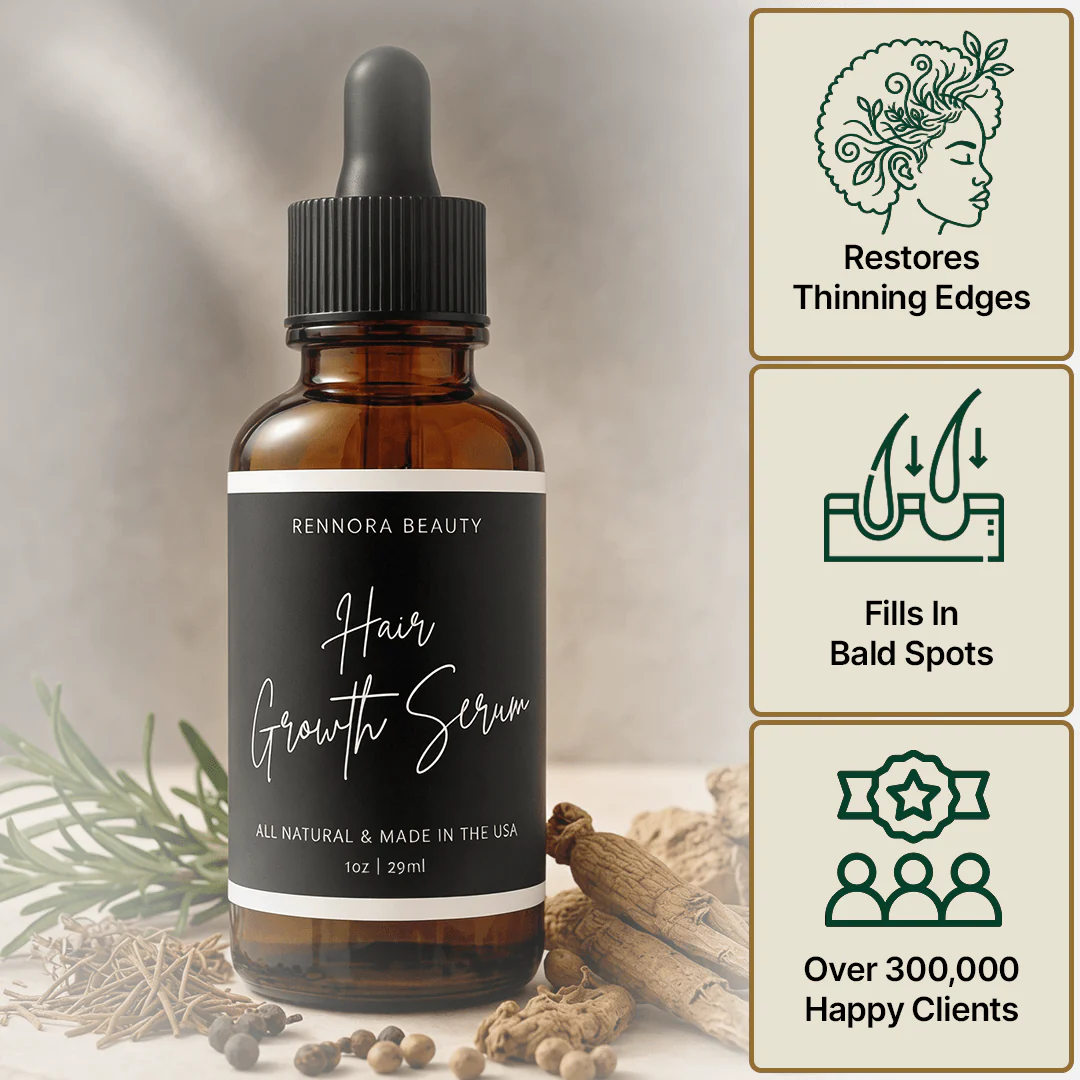 Bottle of Rennora Hair Growth Serum For Black Women