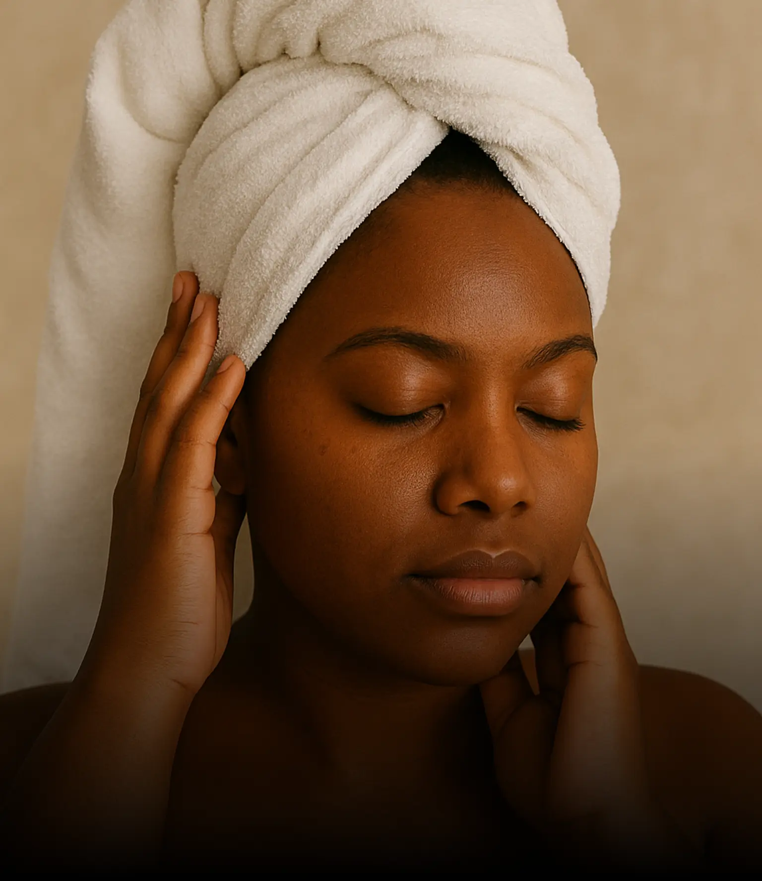 Person applying serum to scalp with a dropper.