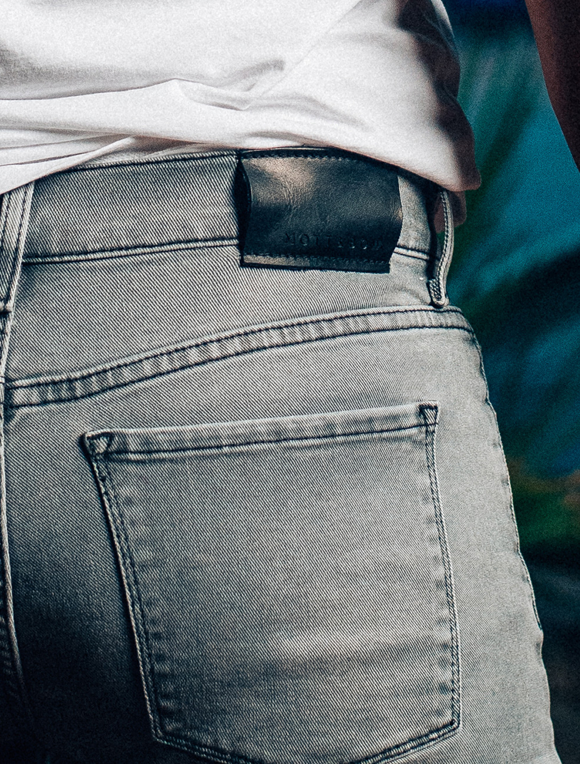 Leather patch detail mobile